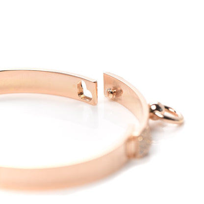 Hermes 18K Rose Gold Diamond PM Collier De Chien Bracelet SH 4 of 6
