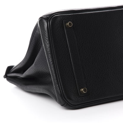 Hermes Taurillon Clemence Birkin 35 Black 6 of 14