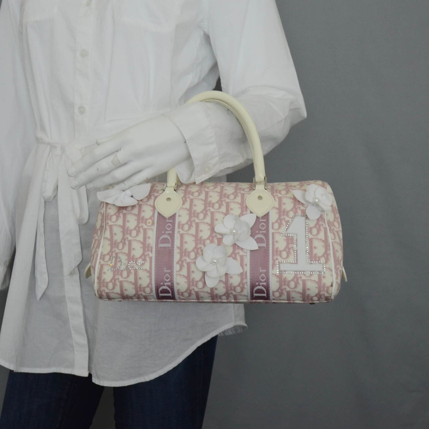 Monogram Girly Boston Pink
