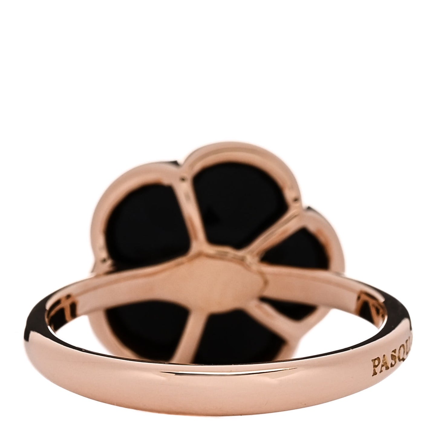 18K Rose Gold Diamond Black Onyx Petit Joli Ring 53 6.25