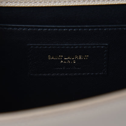 Saint Laurent Grain De Poudre Medium Monogram Kate Satchel Nude Powder 7 of 9