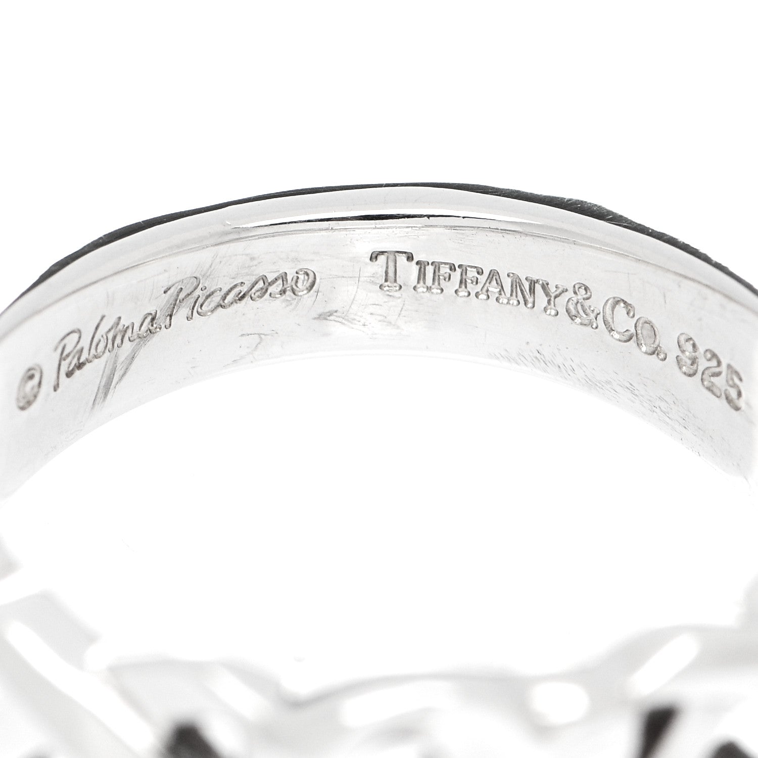 Tiffany Sterling Silver Paloma Picasso Loving Heart Band Ring 54 7 4 of 4