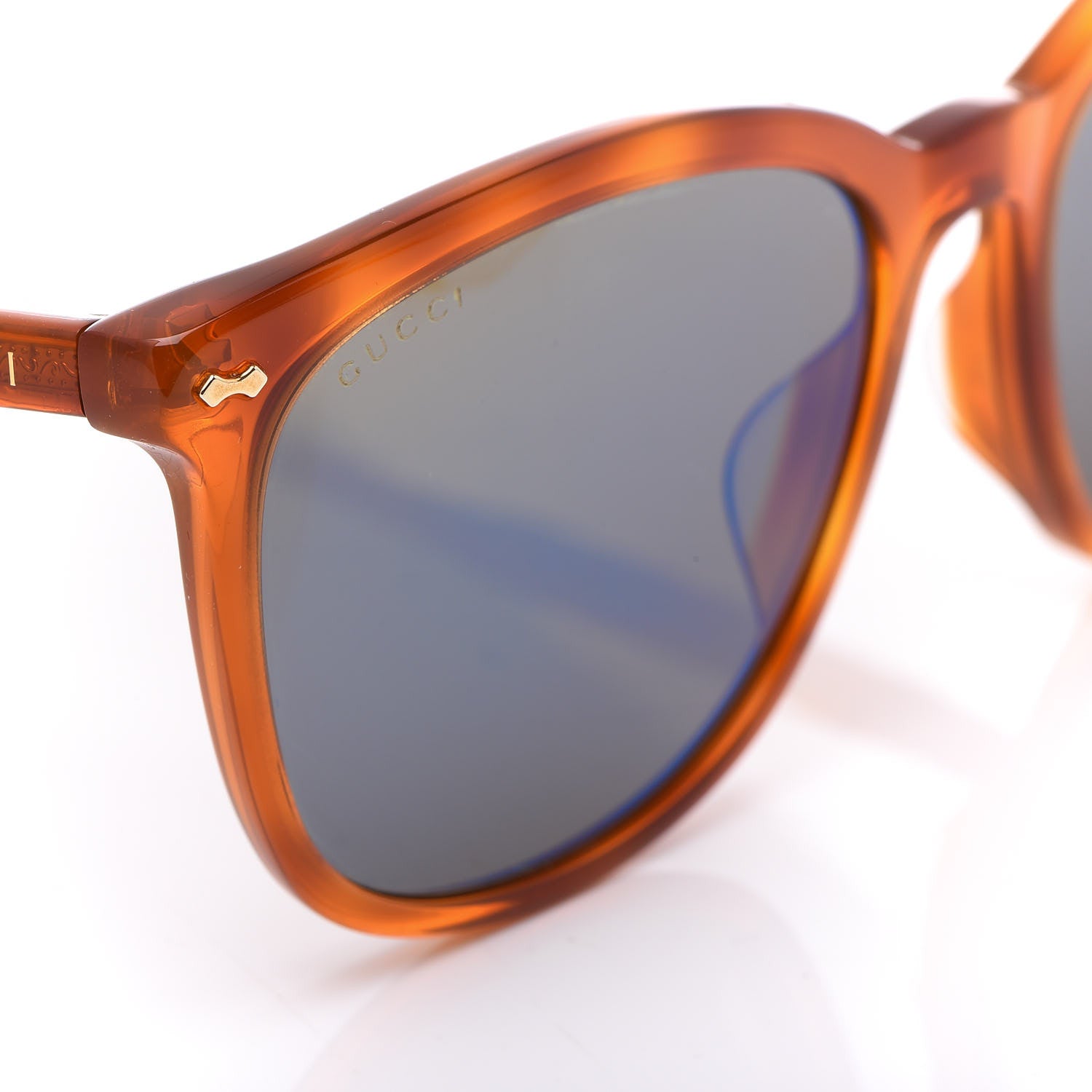 Gucci Acetate Square Frame Sunglasses GG0196SK Tortoise 9 of 9