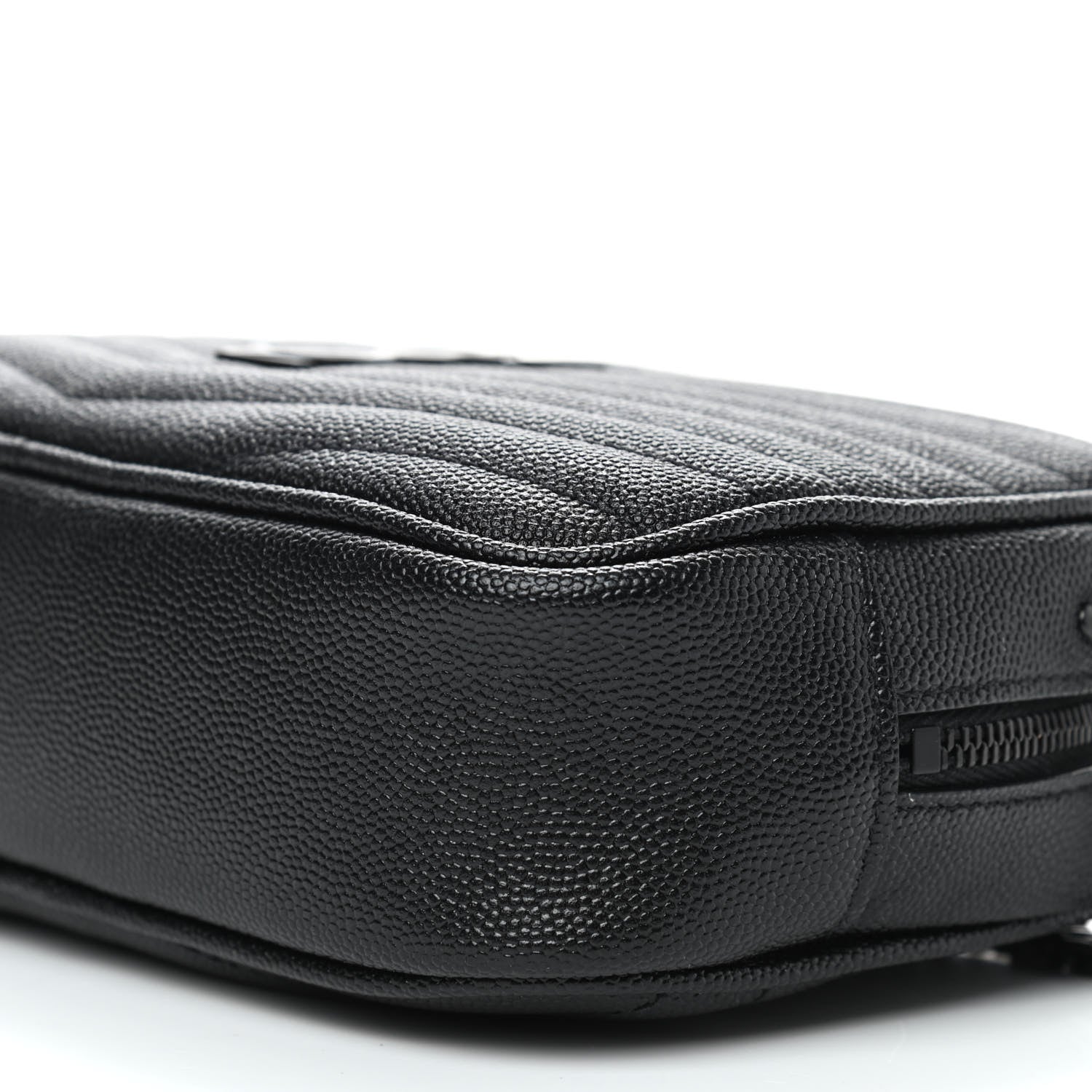 Saint Laurent Grain De Poudre Matelasse Monogram Mini Lou Camera Bag Black 9 of 9