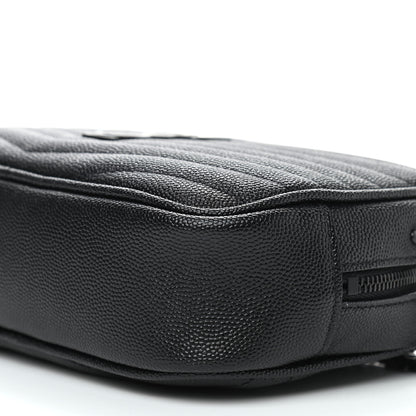 Saint Laurent Grain De Poudre Matelasse Monogram Mini Lou Camera Bag Black 9 of 9