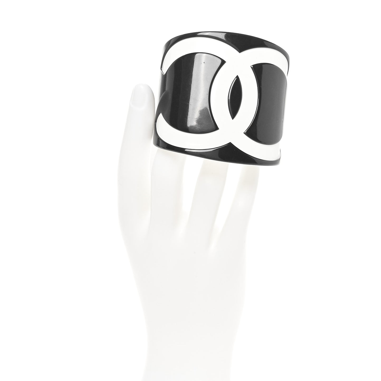 Resin CC Wide Cuff Black White