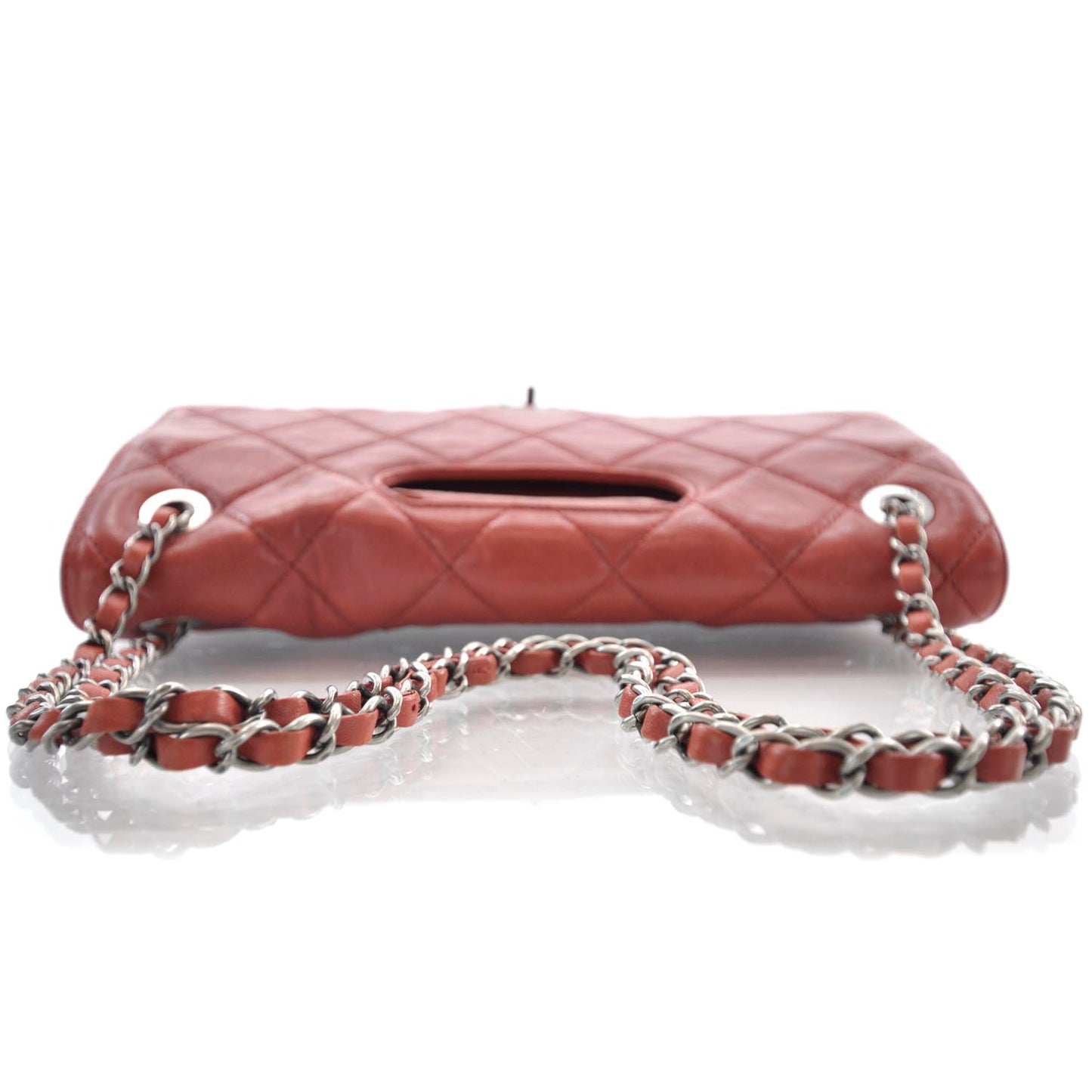 Lambskin Take Away Flap Bag Red