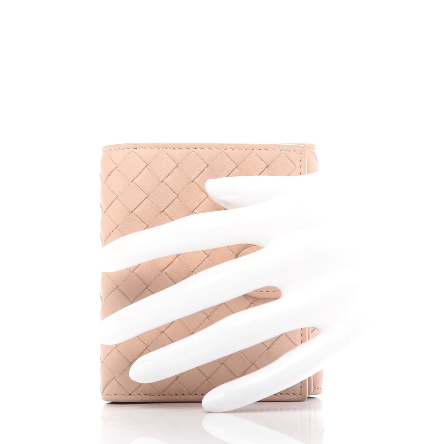 Nappa Intrecciato French Flap Wallet Flamingo