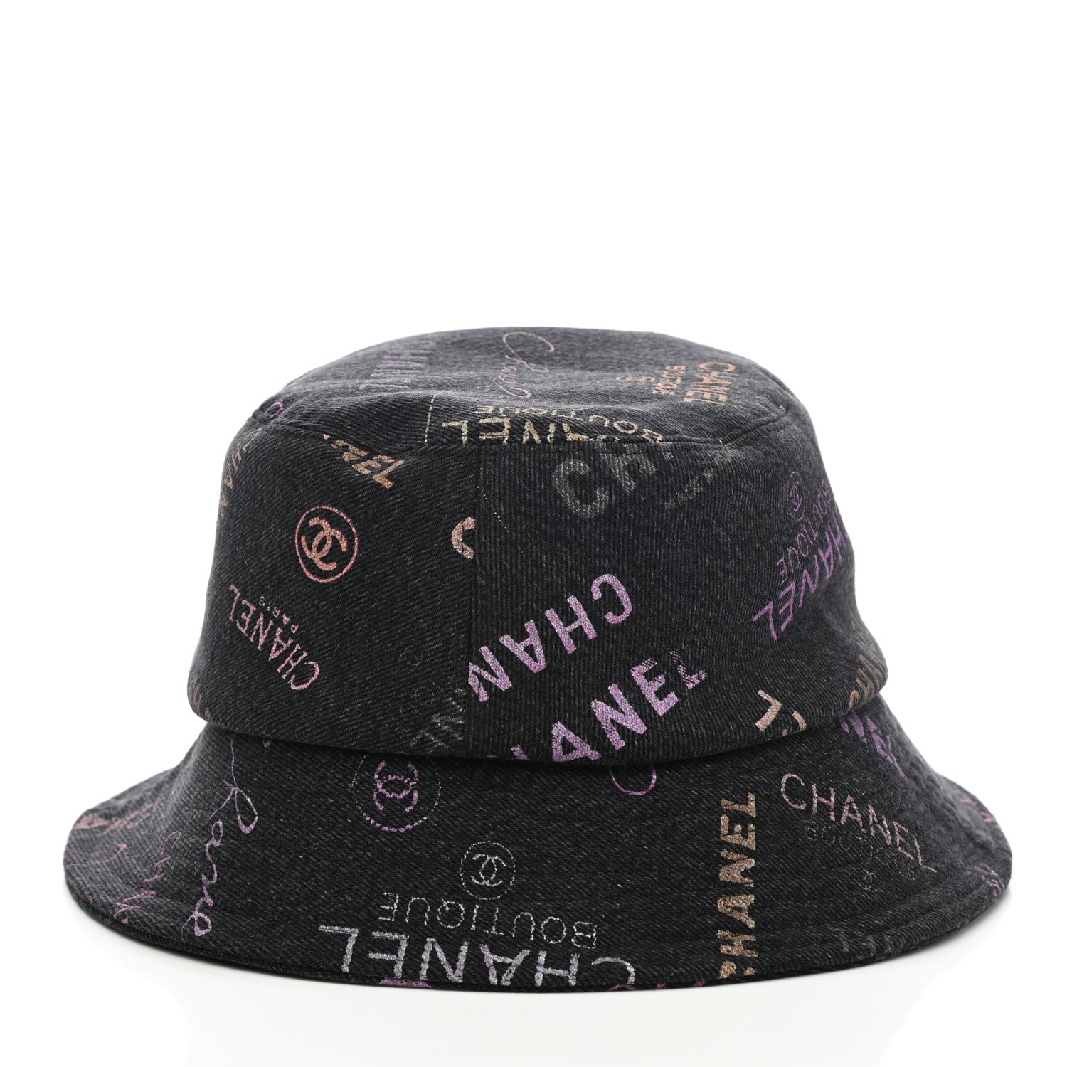 Chanel Denim Mood Cloche Bucket Hat S Black 5 of 8