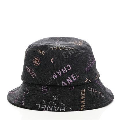 Chanel Denim Mood Cloche Bucket Hat S Black 5 of 8