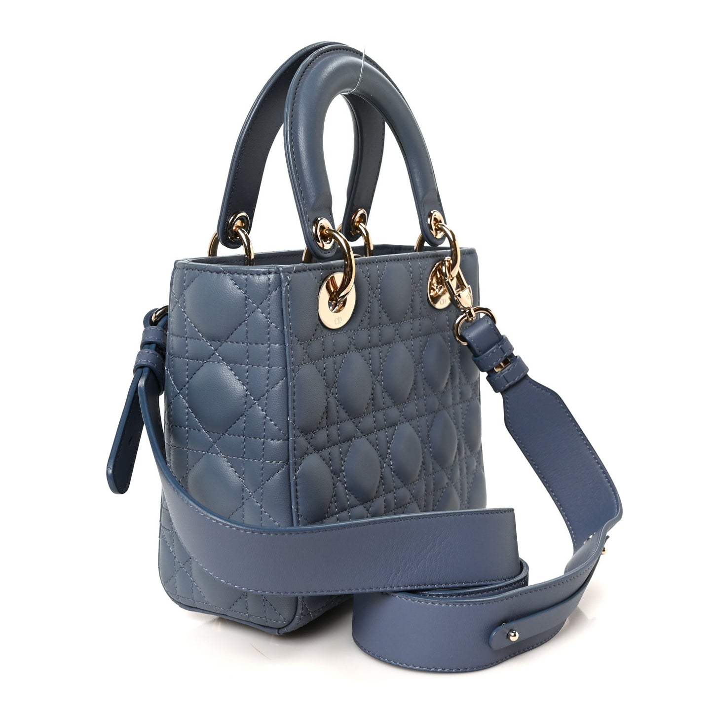 Lambskin Cannage Small My ABCDior Lady Dior Denim Blue