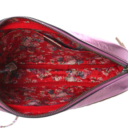 Gucci Laminated Nappa Trapuntata Small Zumi Shoulder Bag Rosa Lago Rame 5 of 9