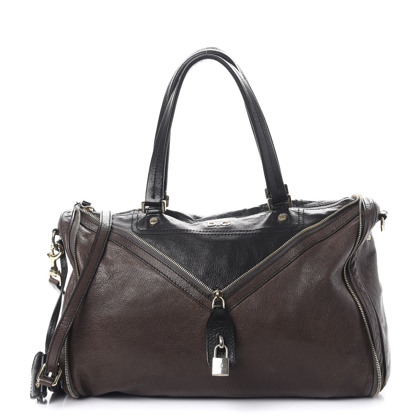 Goatskin Vilma Shoulder Bag Taupe Black