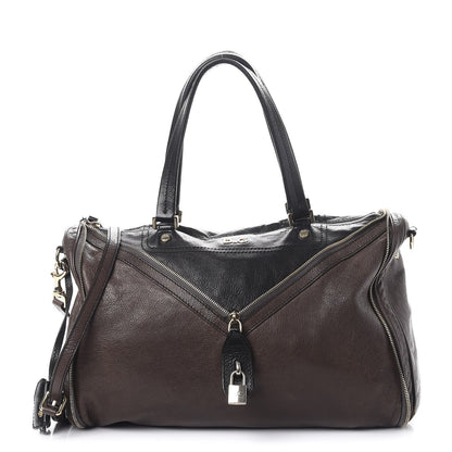 Dolce & Gabbana Goatskin Vilma Shoulder Bag Taupe Black 1 of 10