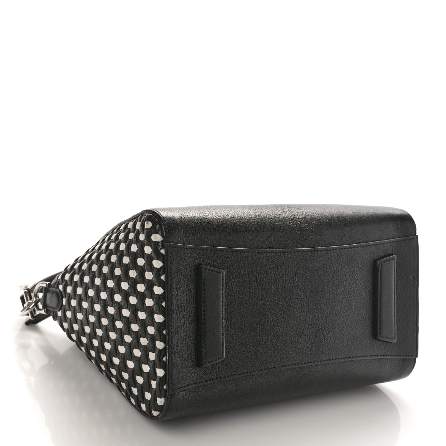 Givenchy Sugar Goatskin Woven Small Antigona Black White 4 of 14