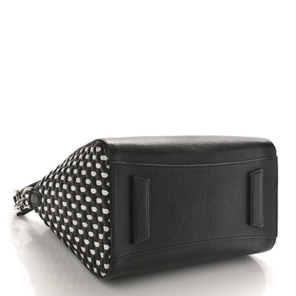 Givenchy Sugar Goatskin Woven Small Antigona Black White 4 of 14