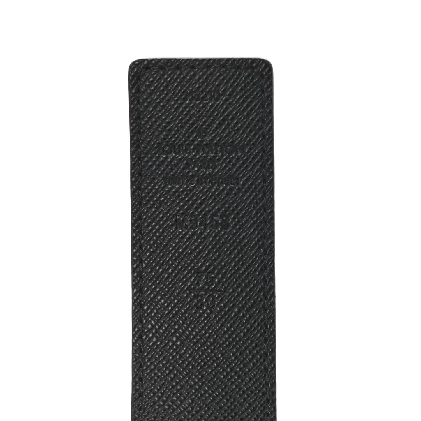 Calfskin Monogram 30mm LV Initiales Reversible Belt 75 30 Black