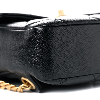 Chanel Shiny Caviar Quilted Chain Melody Backpack Black 8 of 10
