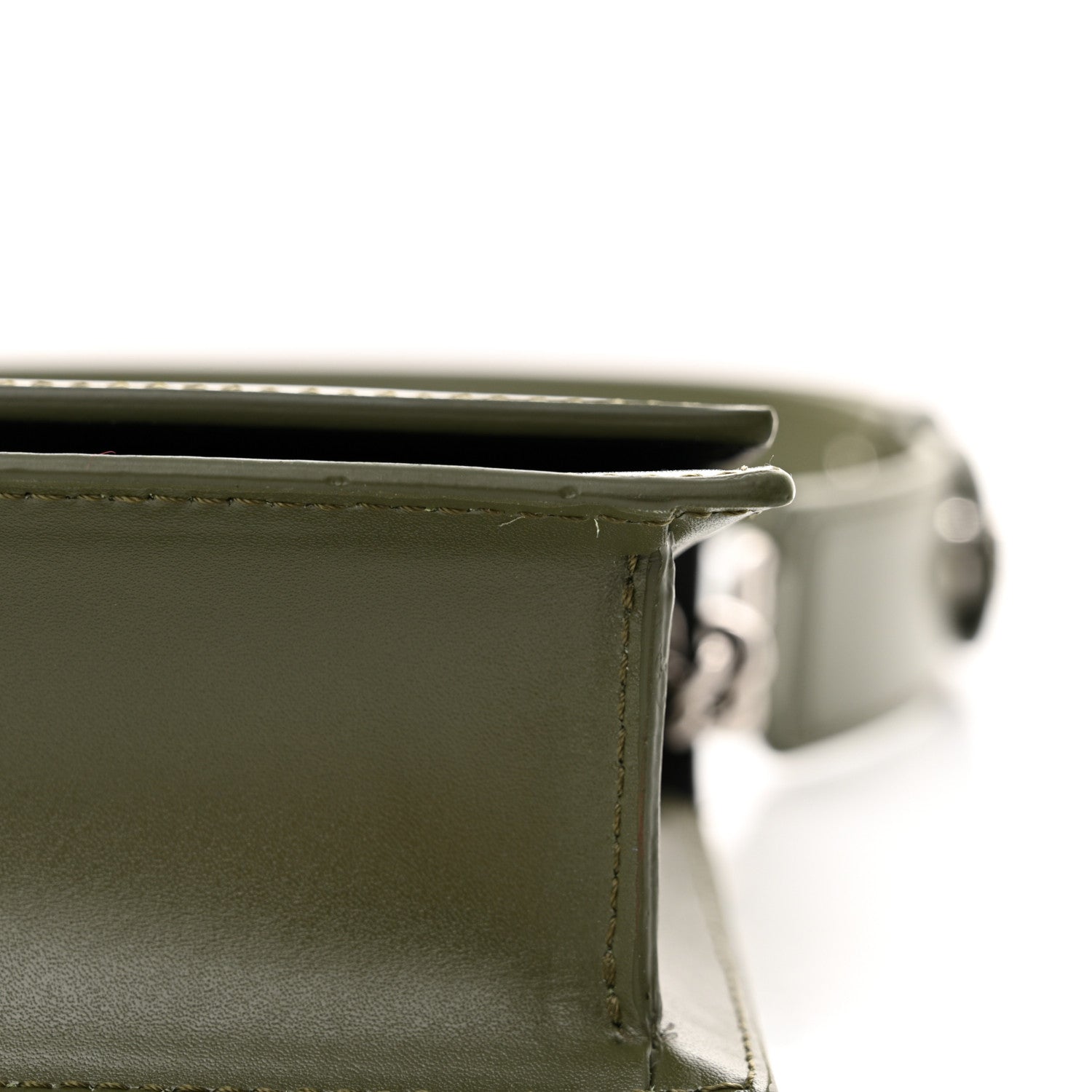 Alexander McQueen Calfskin Skull Crossbody Bag Khaki Green 9 of 13