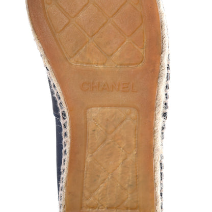 Chanel Lambskin CC Espadrilles 38 Dark Navy 7 of 10