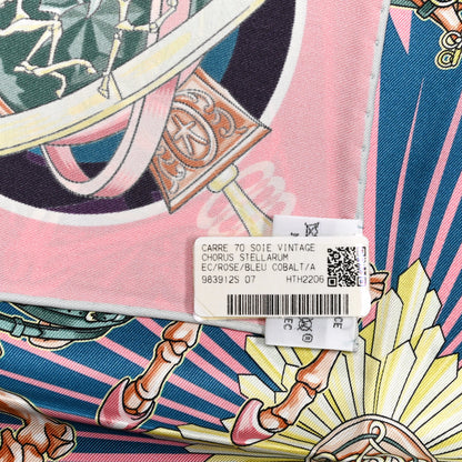 Hermes Silk Chorus Stellarum Scarf 70 Rose Bleu Cobalt 5 of 5