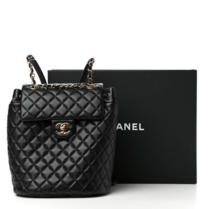 Chanel Calfskin Quilted Small Urban Spirit Backpack Black 11 of 11