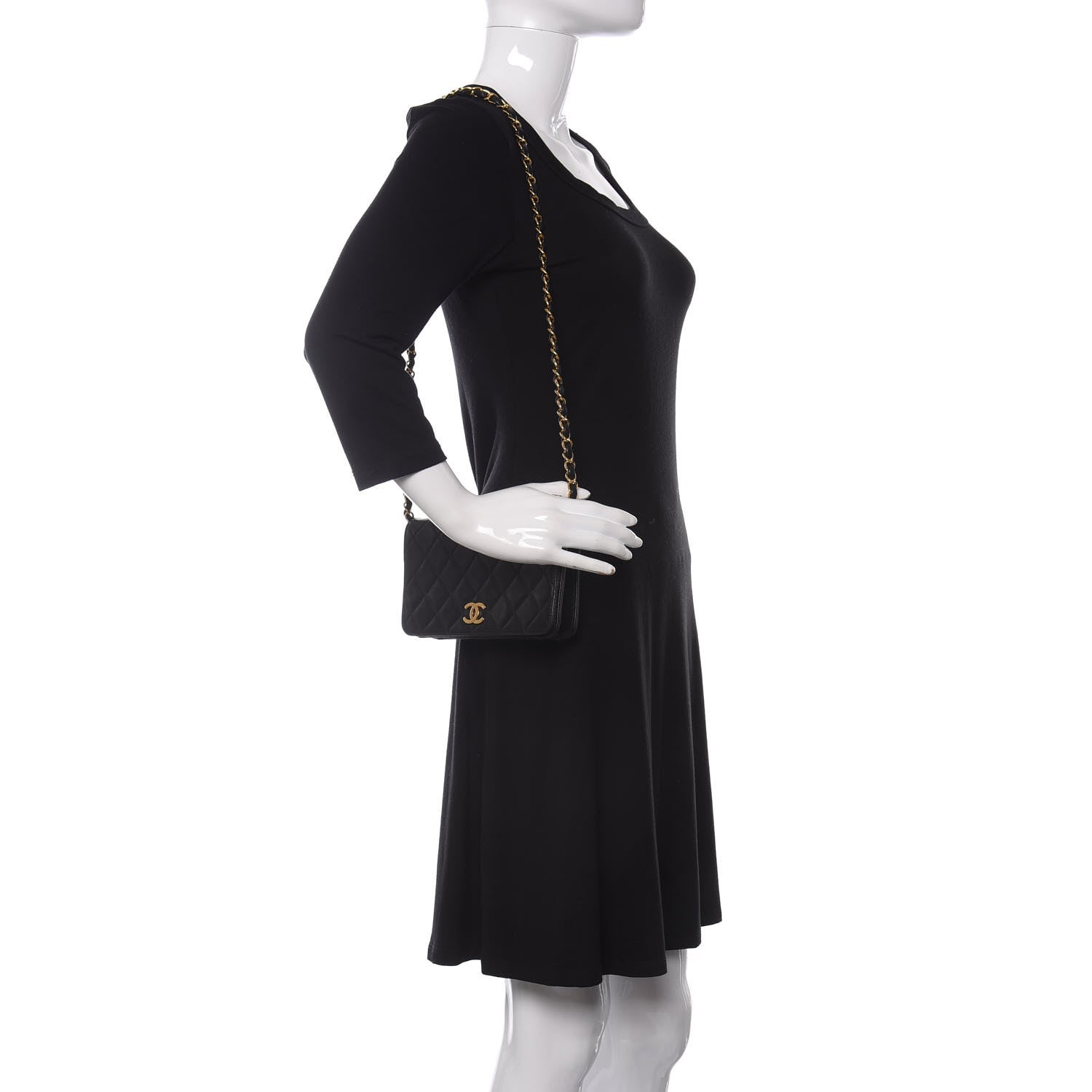 Chanel Lambskin Quilted Mini Flap Black 2 of 13