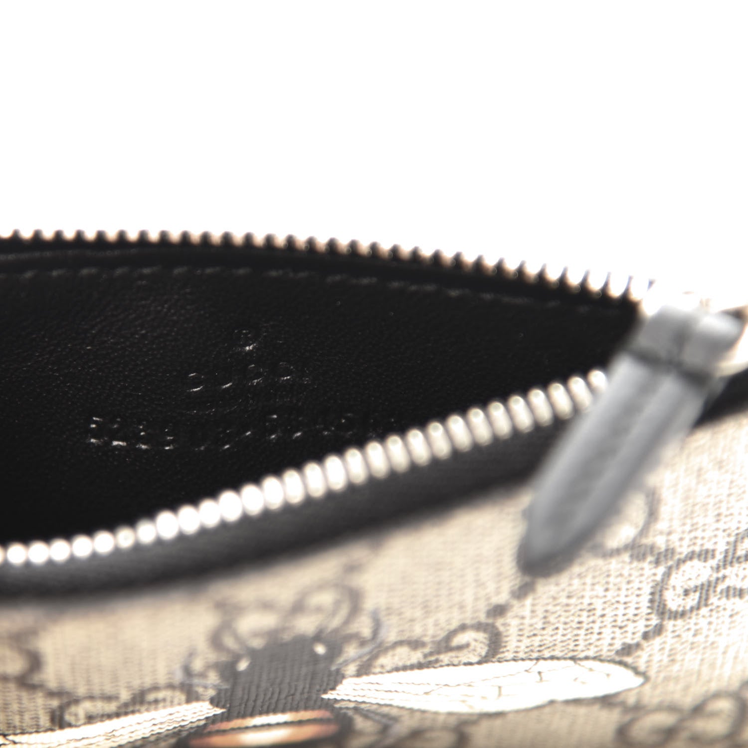 Gucci GG Supreme Monogram Bee Print Key Coin Case Card Holder Beige Black 6 of 6