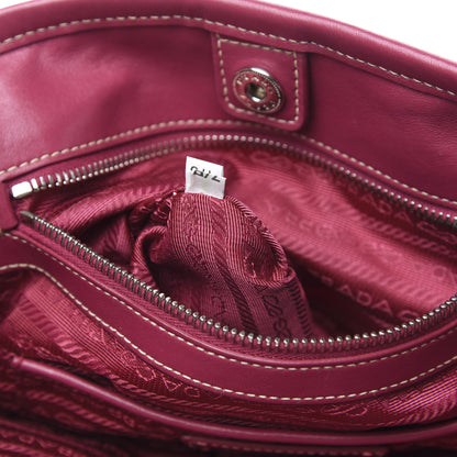 Prada Tessuto Nylon Soft Calf Small Tote Ibisco 8 of 16