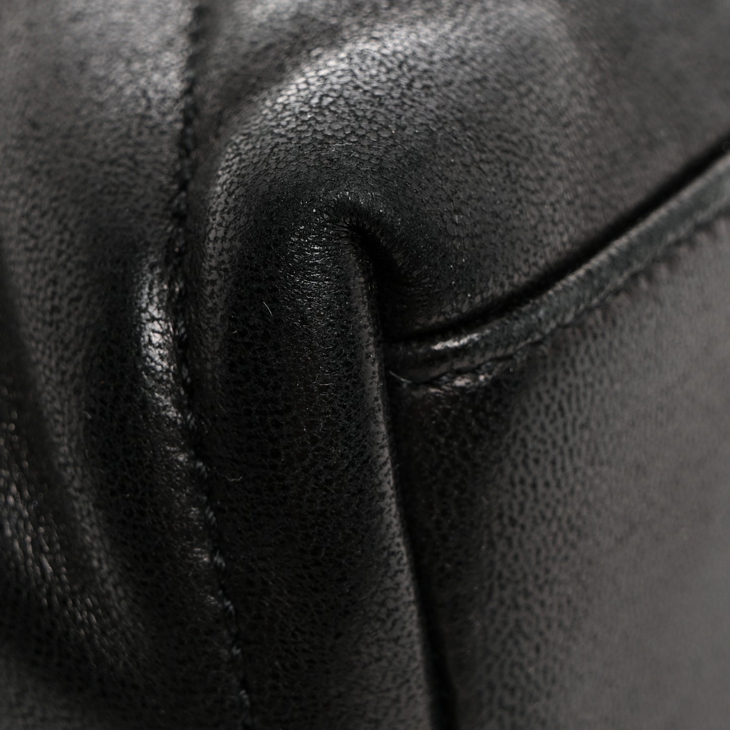 Lambskin Quilted Toy Loulou Puffer Monogram Chain Satchel Black