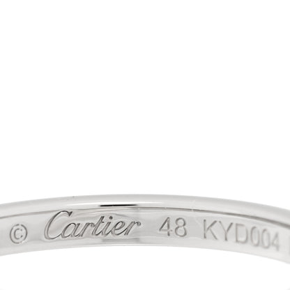 Cartier Platinum 3 Diamond Ballerine Wedding Band Ring 48 4.5 4 of 4