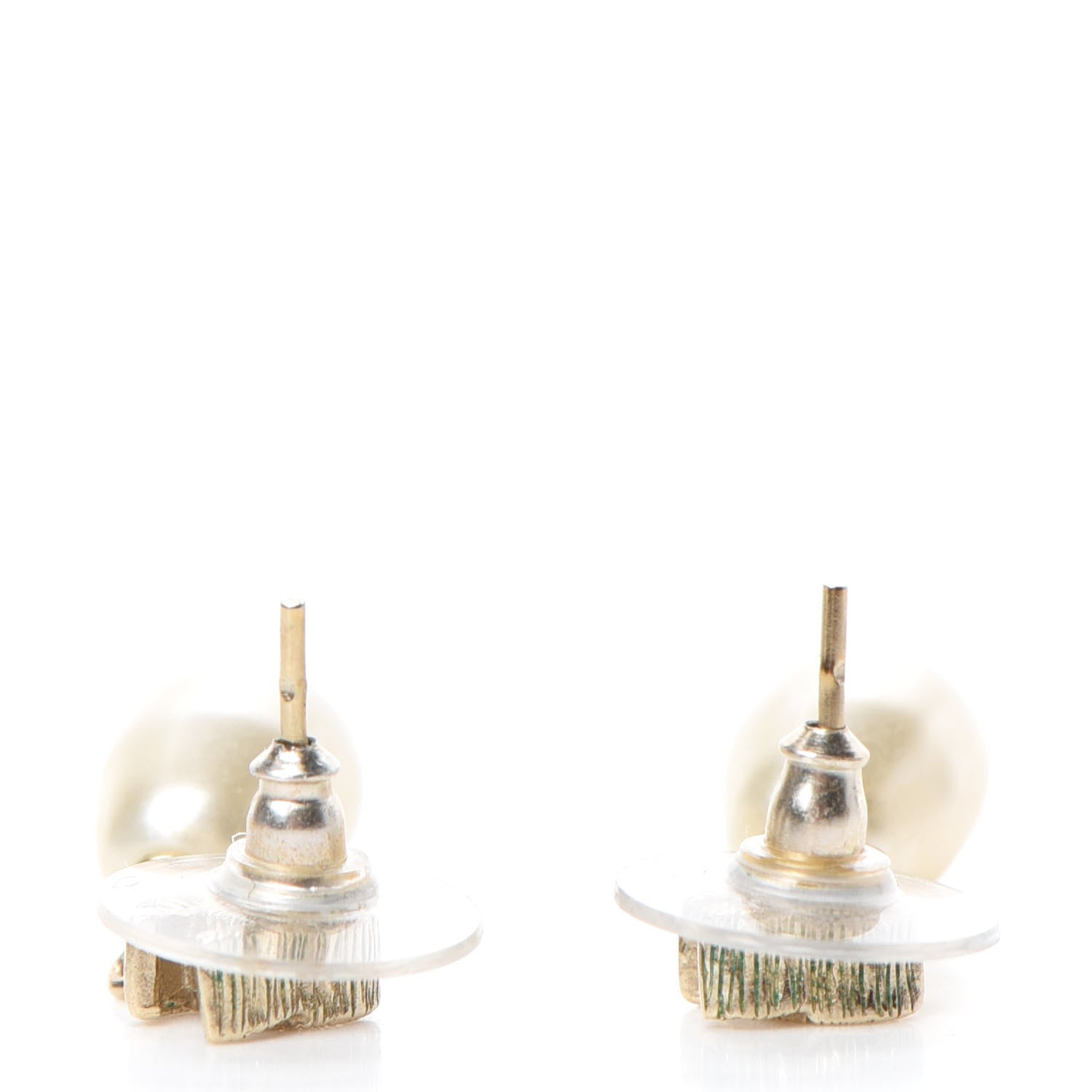 Chanel Pearl CC Drop Earrings Gold 3 of 4