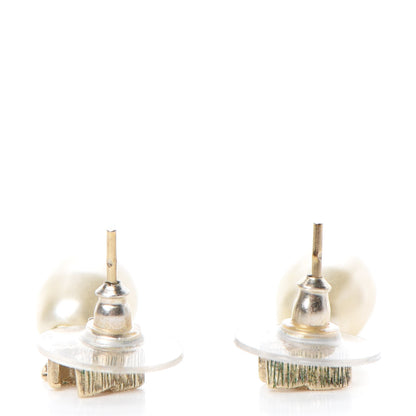 Chanel Pearl CC Drop Earrings Gold 3 of 4