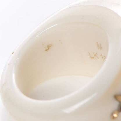 Louis Vuitton Resin Swarovski Crystal Inclusion Ring 6.5 White 6 of 7