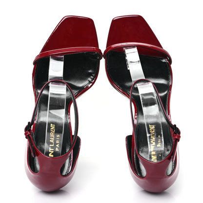 Saint Laurent Patent Calfskin Opyum 110 Sandals 41 Red 2 of 10