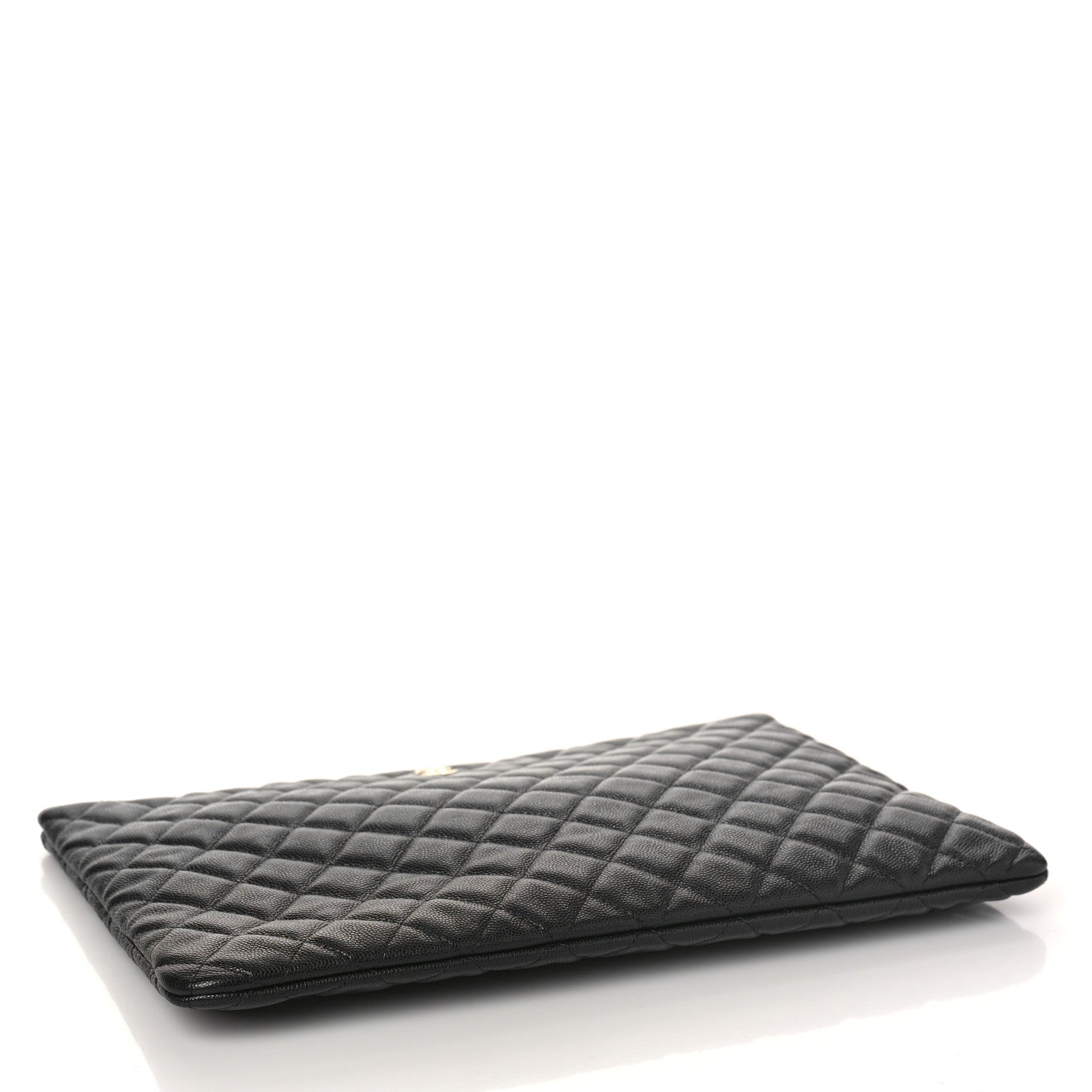 Chanel Caviar Quilted Large Cosmetic Case Black 4 of 9