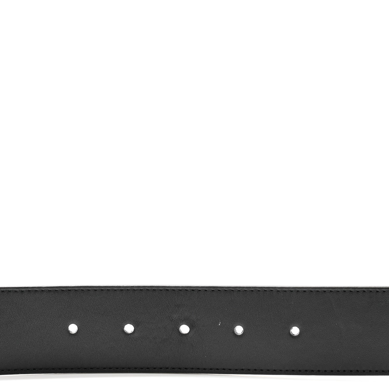 Gucci Moon Calfskin Pearl Double G 40mm Belt 105 42 Black Cream 3 of 5