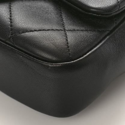 Chanel Lambskin Quilted Small Circular Handle Bag Black 9 of 9