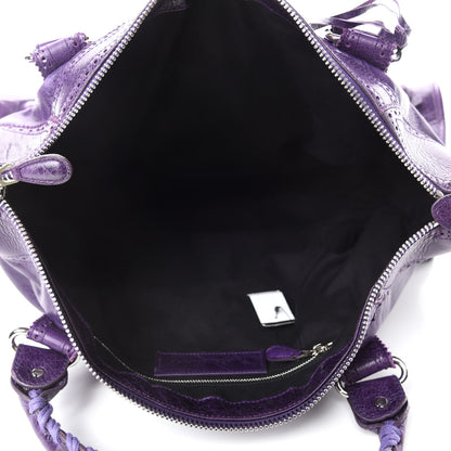 Balenciaga Agneau Giant Brogues Hardware Work Raisin 5 of 14