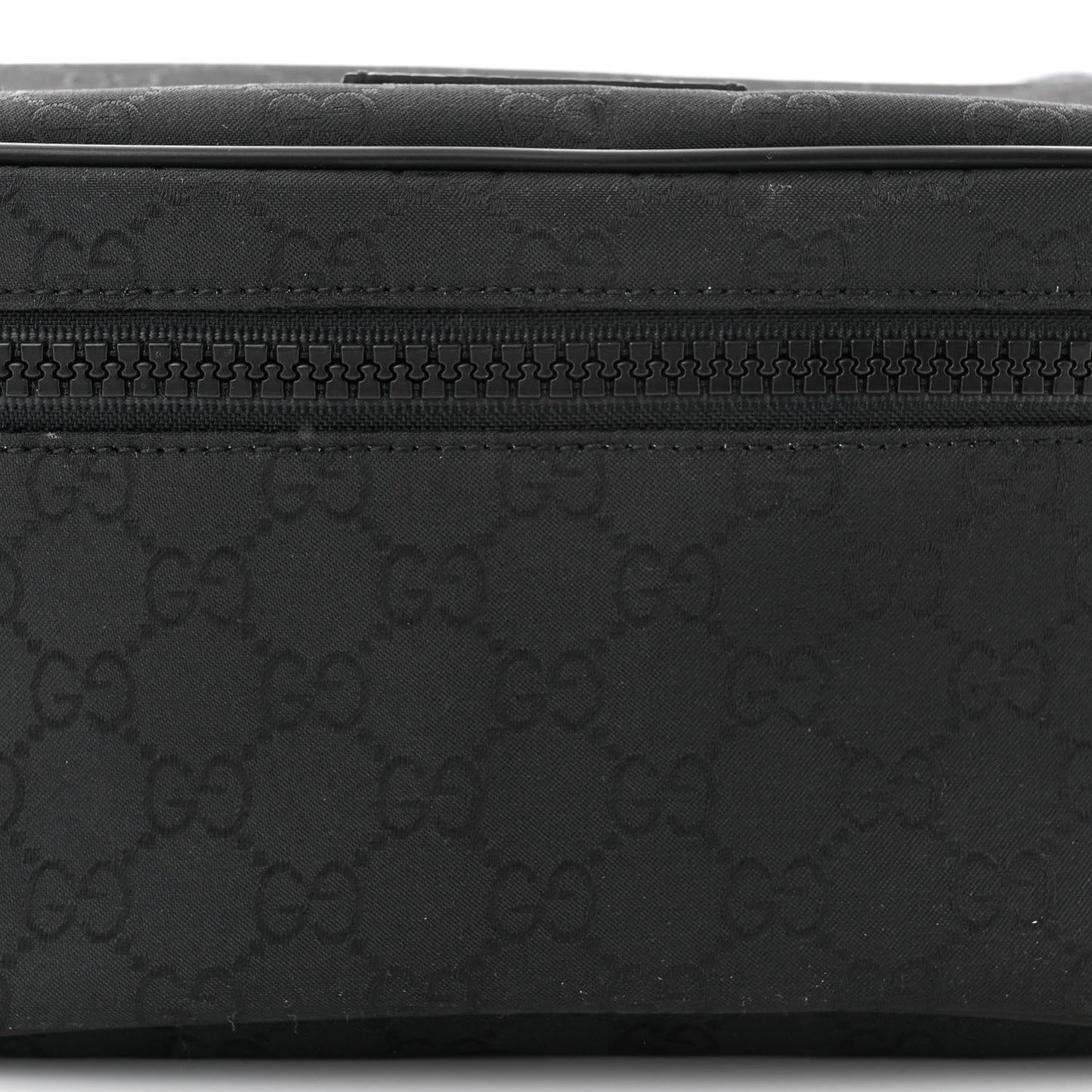 Nylon Monogram Fanny Pack Belt Bag Black