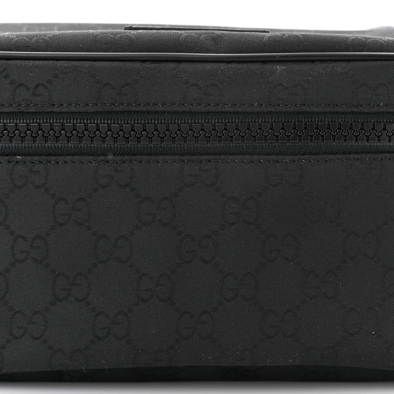 Gucci Nylon Monogram Fanny Pack Belt Bag Black 8 of 10