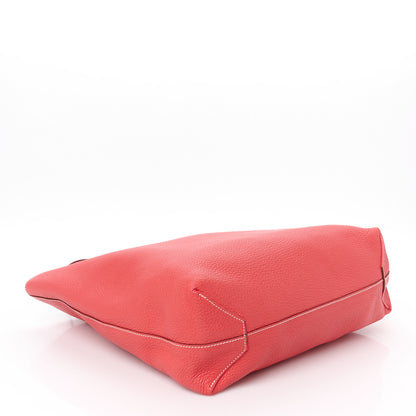 Hermes Taurillon Clemence Double Sens 36 Reversible Tote Rubis Bougainvillea 6 of 15