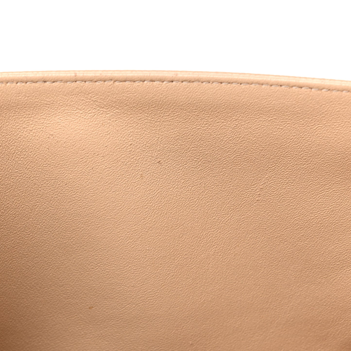 Caviar Quilted Jumbo Double Flap Beige Clair