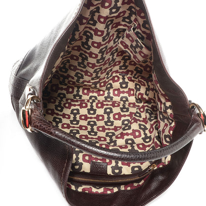 Gucci Leather Guccissima Trim Large Signoria Hobo Dark Brown 5 of 7