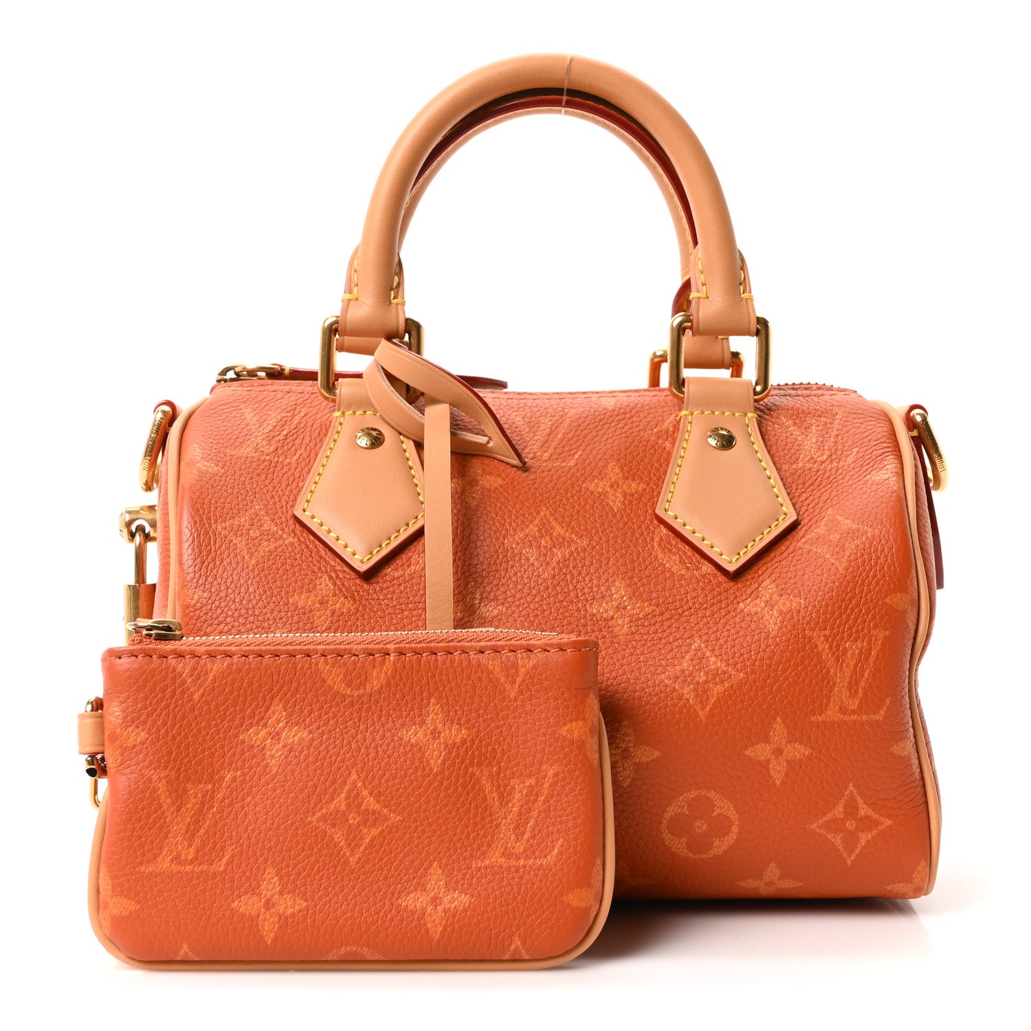Louis Vuitton Calfskin Monogram Speedy P9 Bandouliere 20 Ochre 3 of 11