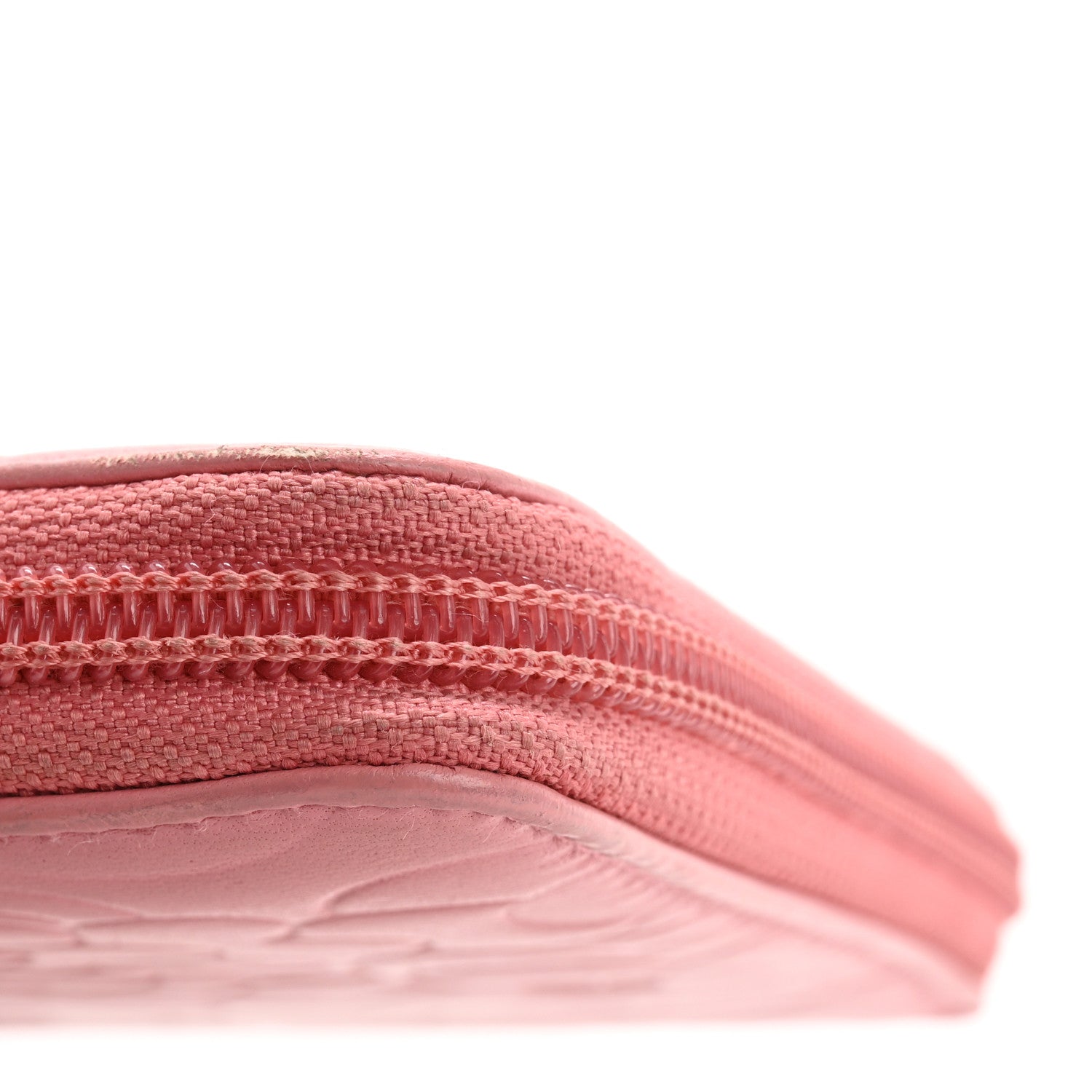 Chanel Lambskin Camellia Embossed Zip Around Organizer Wallet Pink 21 of 22