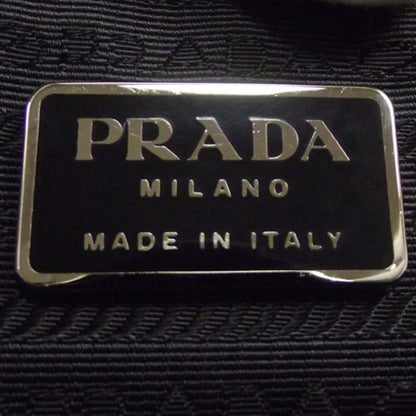 Prada Leather Perforated Bowling Bag Black 7 of 9