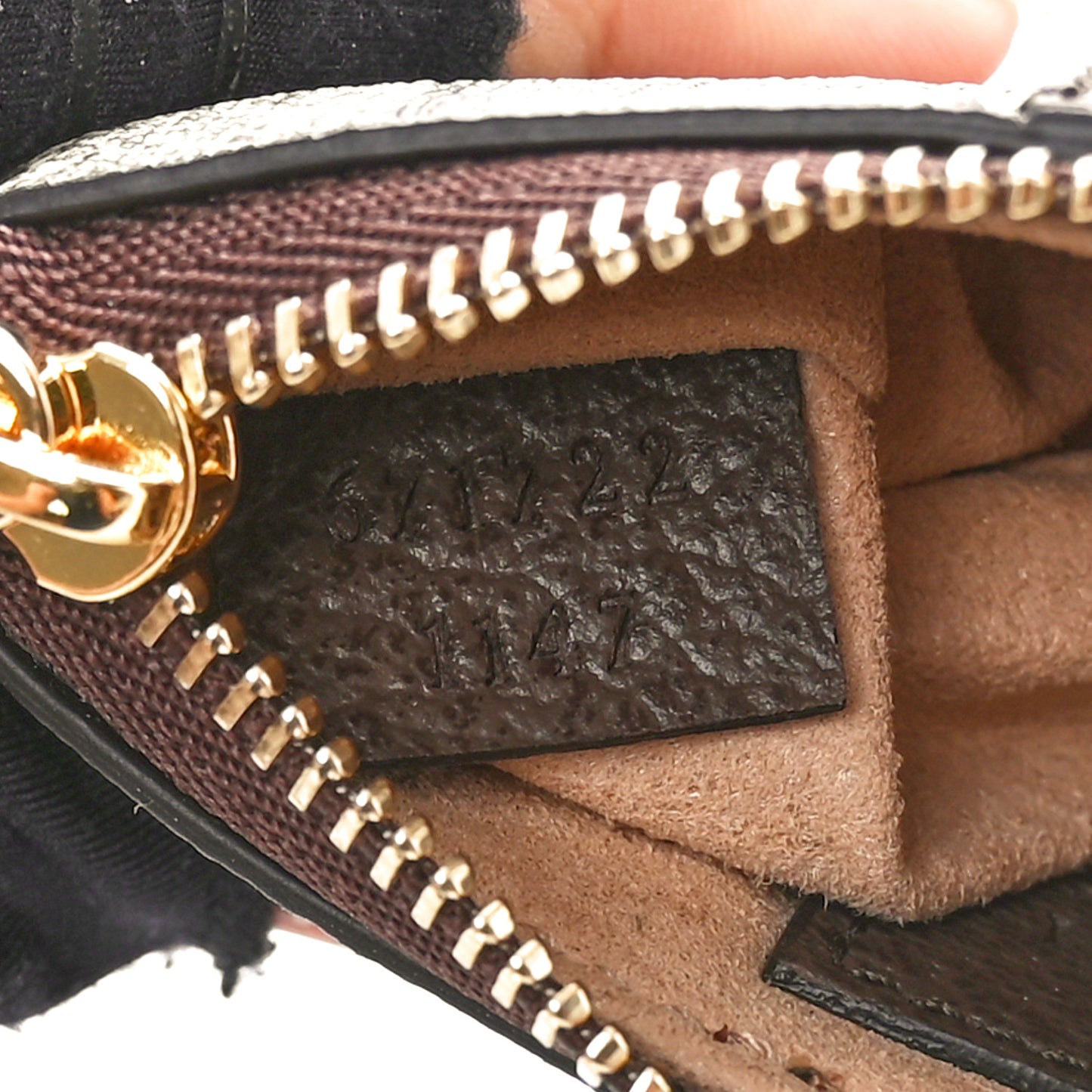 GG Supreme Monogram Web Ophidia Key Case Beige New Acero