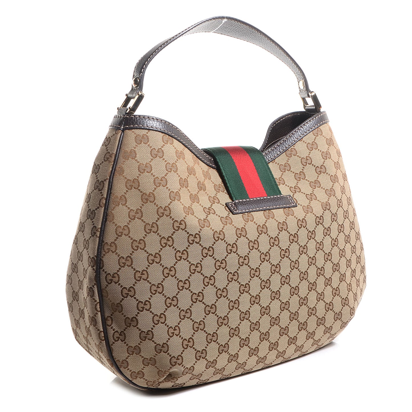 Monogram New Ladies Web Large Hobo Brown