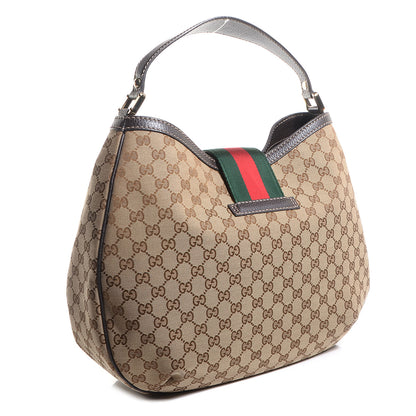 Gucci Monogram New Ladies Web Large Hobo Brown 3 of 7
